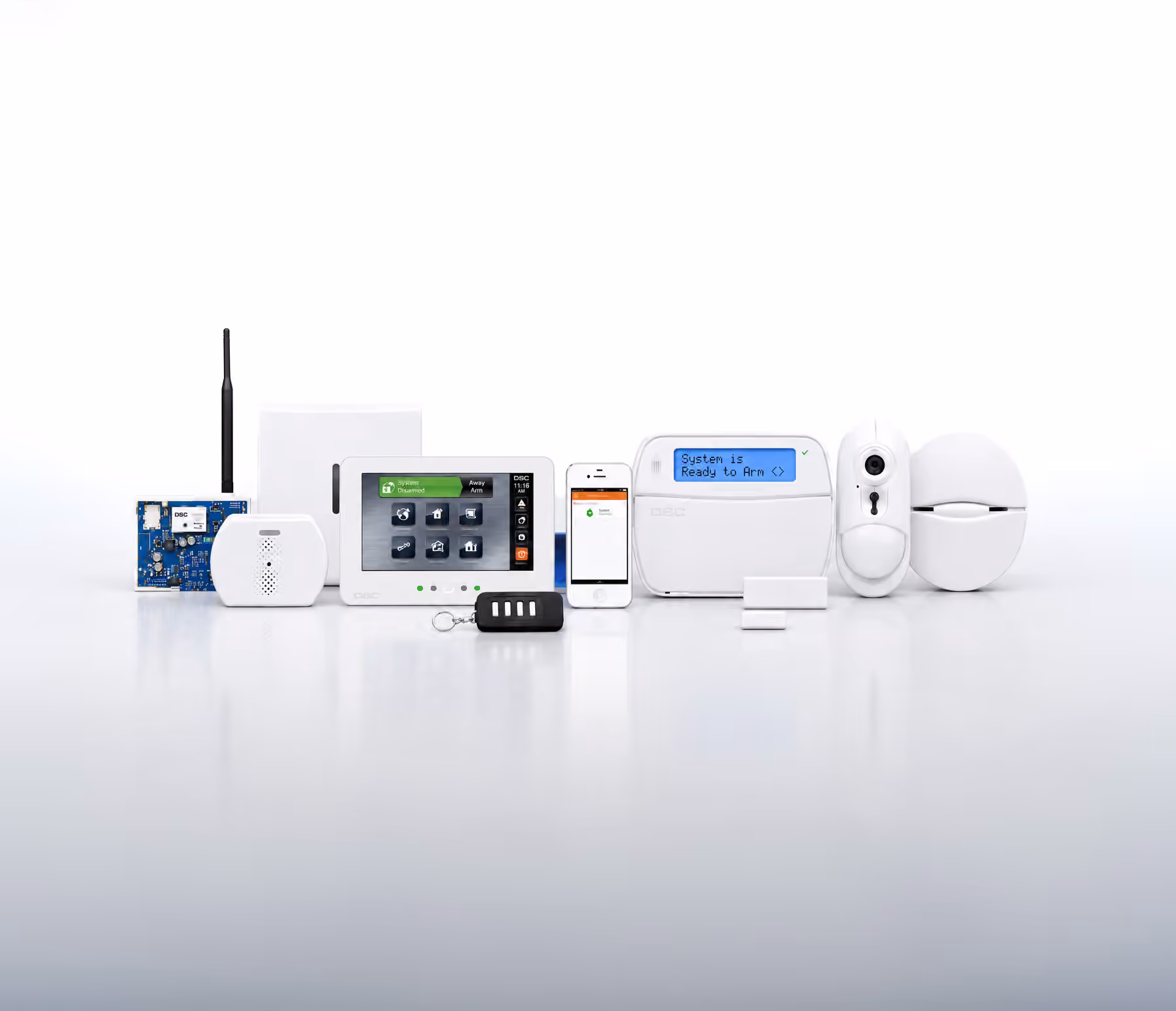Home alarm system equipment and sensors