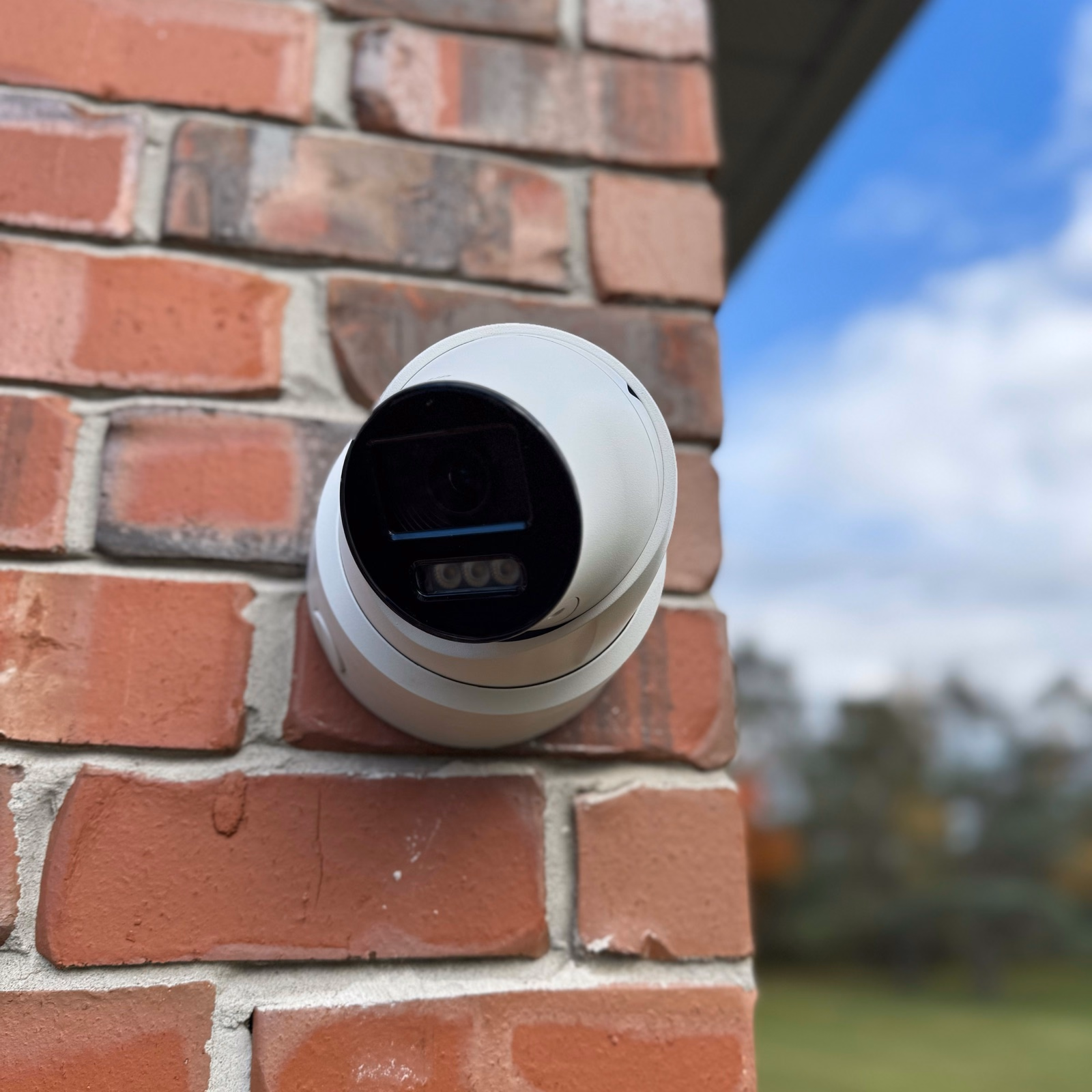 Wired CCTV camera installation at a Scarborough property