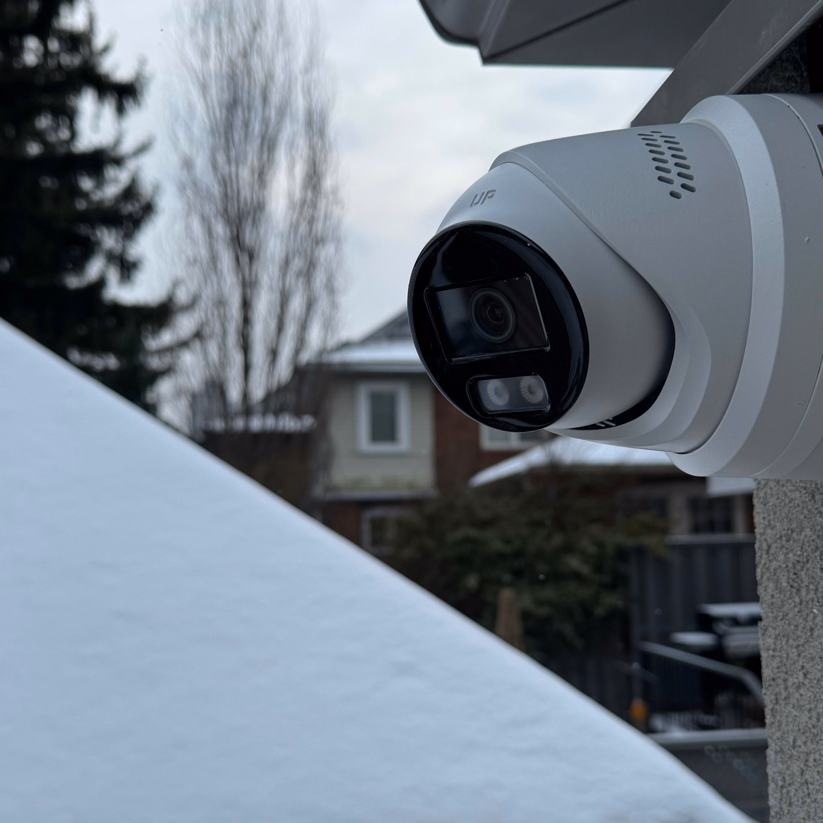 Residential security cameras installed around a Vaughan home