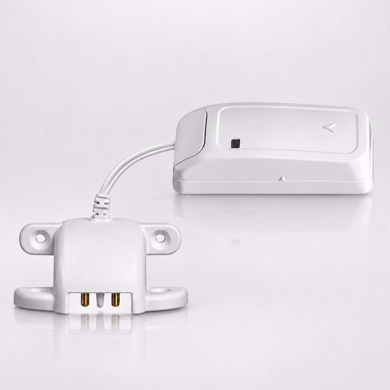 White water leak sensor with wired probe