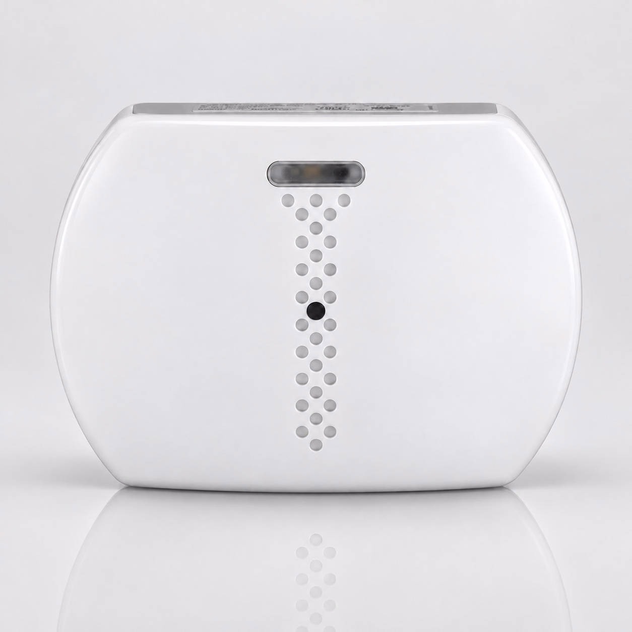 White glass break detector with front sensor grille